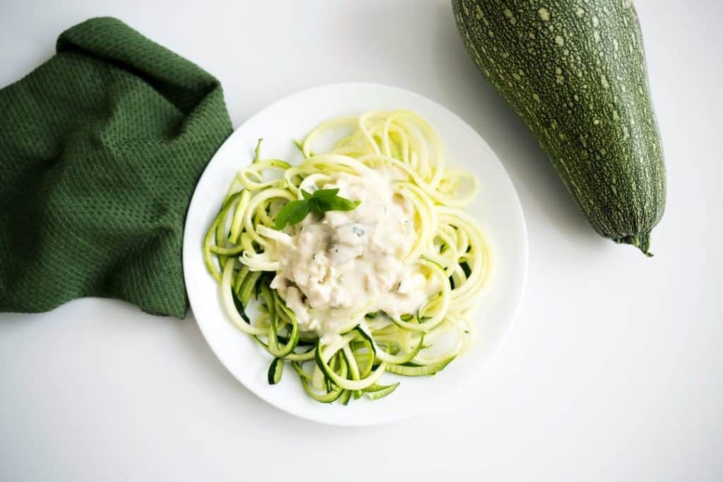 zoodles in cream sauce