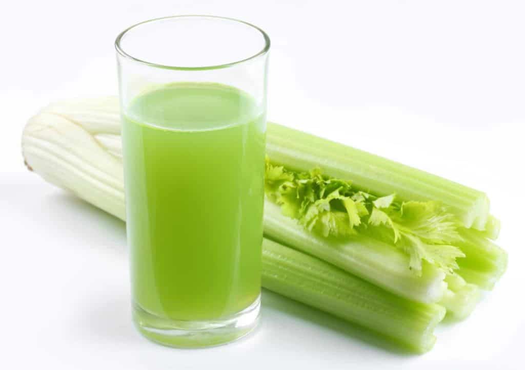 drinking celery juice